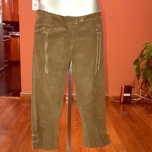Real suede capri